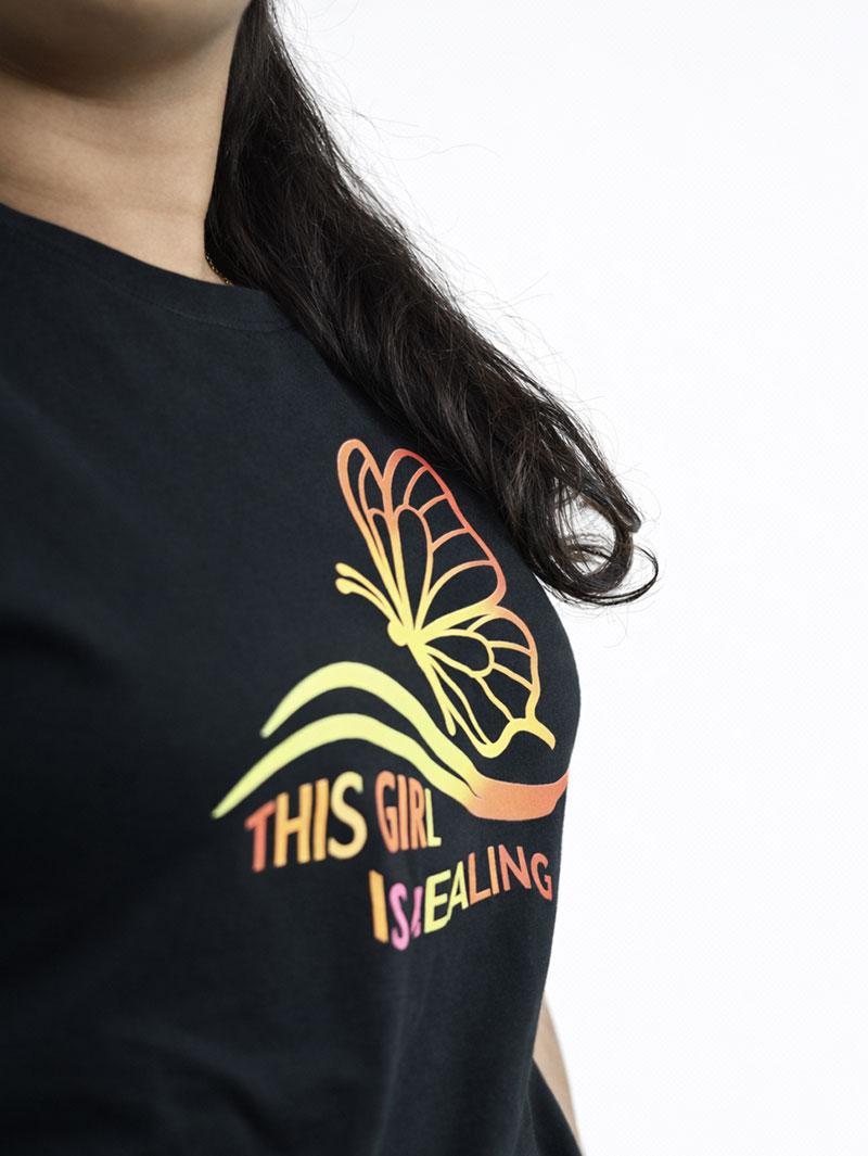 Women’s Printed Butterfly Casual Wear T-Shirt - Image 3