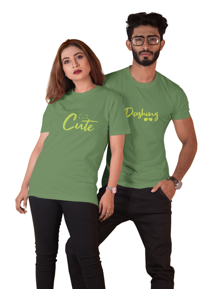 Cute & Dashing Matching Romantic Couple T-Shirts - Image 5